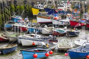 Boote im Hafen von Mevagissey,Cornwall,England