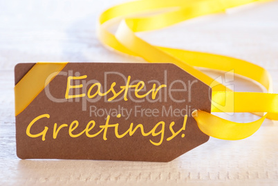 Label With Text Easter Greetings