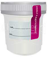 Sterile plastic container for medical analyzes