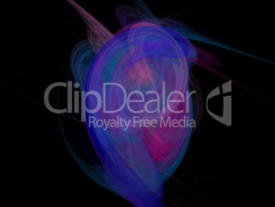 image of one Digital Fractal on Black Color image of one Digital Fractal on Black Color