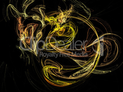 image of one Digital Fractal on Black Color image of one Digital Fractal on Black Color