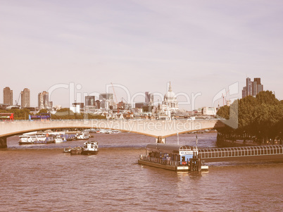 Waterloo Bridge in London vintage