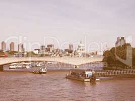Waterloo Bridge in London vintage