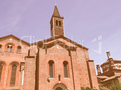 Sant Eustorgio church, Milan vintage