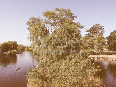 River Avon in Stratford upon Avon vintage