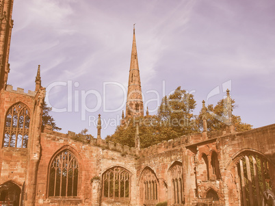 Coventry Cathedral ruins vintage