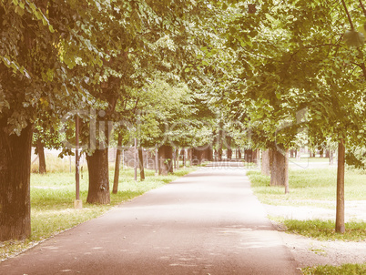 Retro looking Dalla Chiesa park in Collegno