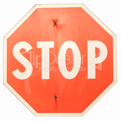 Stop sign vintage