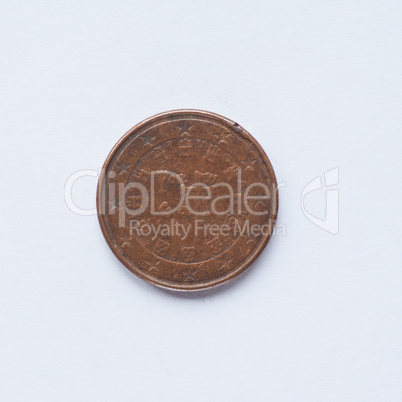 Portuguese 1 cent coin