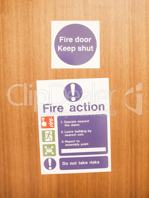 Fire door vintage