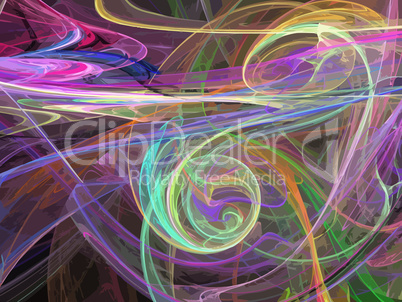 image of one Digital Fractal on Black Color image of one Digital Fractal on Black Color