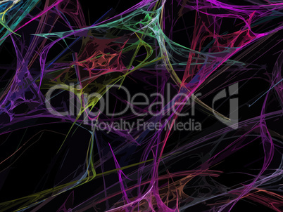 image of one Digital Fractal on Black Color
