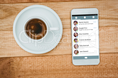 Composite image of smartphone app menu