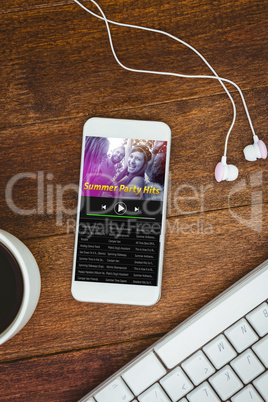 Composite image of music app