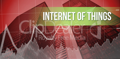 Internet of things with red background