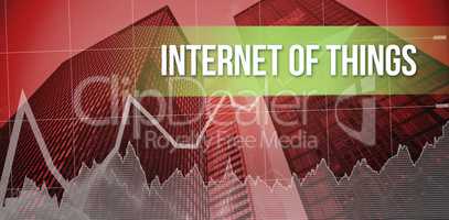 Internet of things with red background