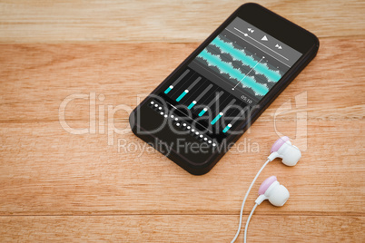 Composite image of music app