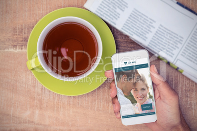 Composite image of dating website