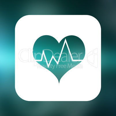 Composite image of heartbeat with green background