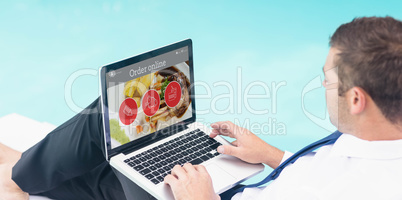 Composite image of food app