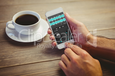 Composite image of music app