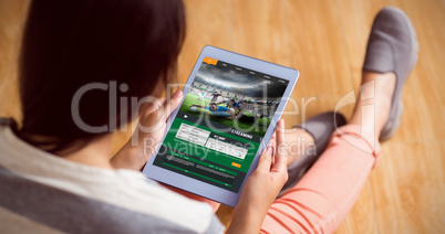 Composite image of sport app