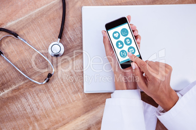 Composite image of medical app