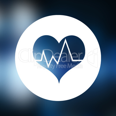 Composite image of blue heartbeat