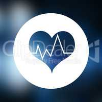 Composite image of blue heartbeat