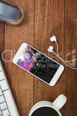 Composite image of music app