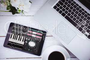 Composite image of music app