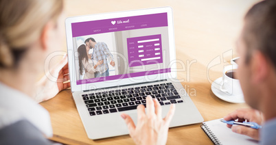 Composite image of online dating app