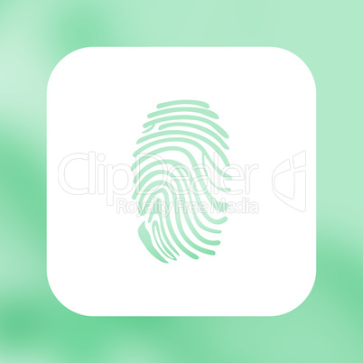 Composite image of fingerprint with green background