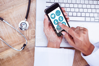 Composite image of medical app