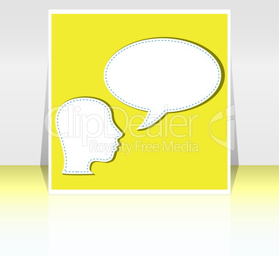 man with Speech Bubbles over his head vector illustration