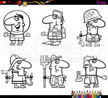 people occupations coloring page