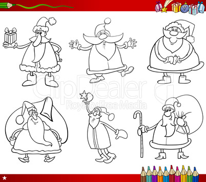 santa on christmas coloring book