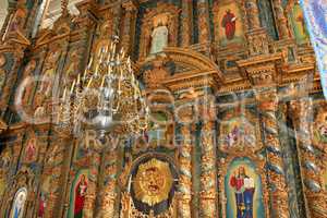 beautiful iconostasis in church