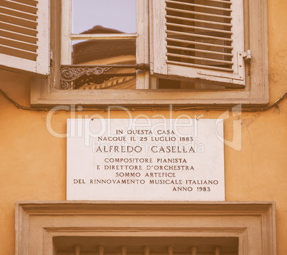 Alfredo Casella house vintage