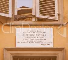 Alfredo Casella house vintage