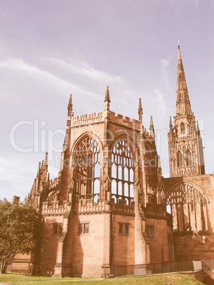 Coventry Cathedral ruins vintage