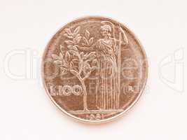 Italian lira coin vintage