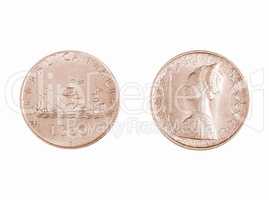 Italian 500 lire coin vintage