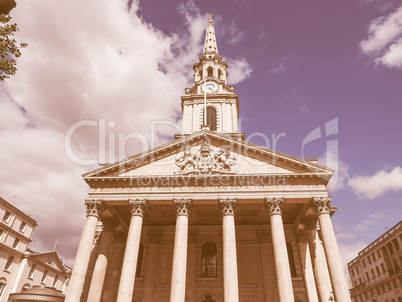 Retro looking St Martin church in London