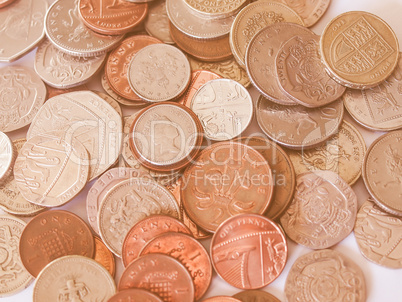 British pound coin vintage