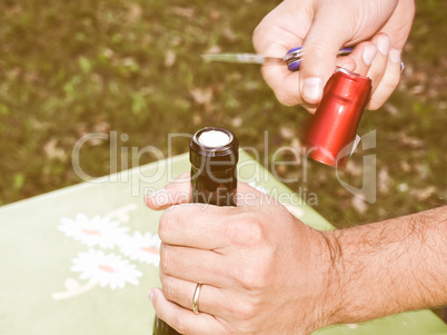 Bottle opening vintage