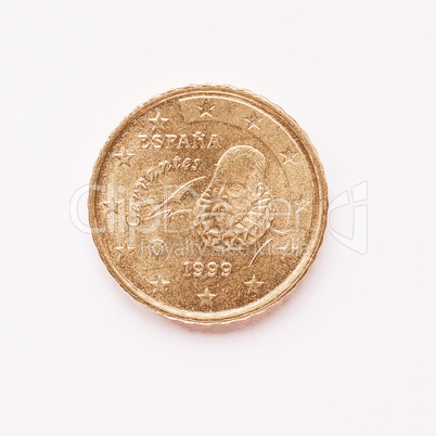 Spanish 10 cent coin vintage