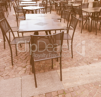 Tables and chairs vintage