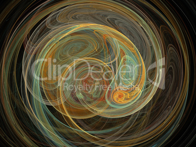 image of one Digital Fractal on Black Color
