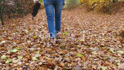 barefoot through the leaves